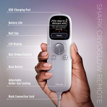 CryoGlow Cooling + LED Face Mask & Facial Glo Skin Tool